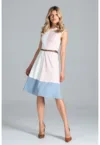 Rochie midi  M815 - fara maneci - cu fermoar lateral - din viscoza - poliester si elastan
