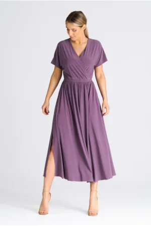 Rochie midi M935 - poliester/elastan - mov -