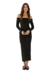 Rochie midi -  Negru - Viscoz/Poliester