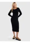 Rochie midi bodycon Bodinia - Negru