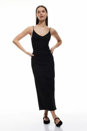 Rochie midi cambrata cu decupaj pe partea din spate