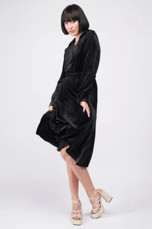 Rochie midi catifelata