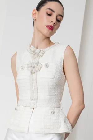 Rochie midi combi cu aplicatii din margele