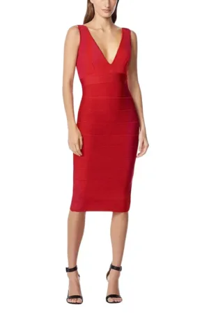 Rochie midi creion cu fermoar pe partea din spate