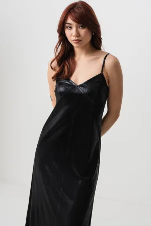 Rochie midi cu apsect satinat Brighton