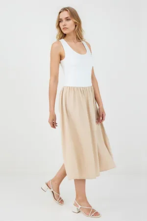 Rochie midi cu aspect 2-in-1