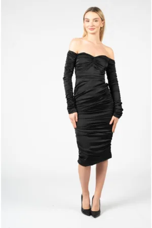 Rochie midi cu aspect drapat - 40