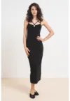 Rochie midi cu bretele incrucisate Misty