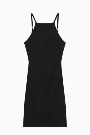 Rochie midi cu bretele si cu spatele gol