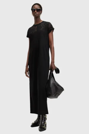 Rochie midi cu broderie
