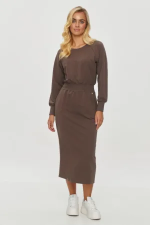 Rochie midi cu buzunare oblice