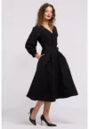 Rochie midi cu croiala in A si buzunare