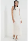 Rochie midi cu dantela crosetata