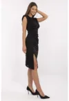 Rochie midi cu decolteu barcuta -