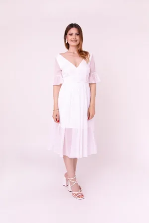 Rochie midi cu decolteu in V Promise
