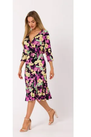 Rochie midi cu decolteu plic - model 1 -