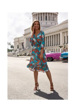 Rochie midi cu decolteu plic - model 3 -