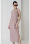 Rochie midi cu decolteu rotund