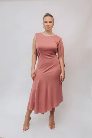 Rochie midi cu decupaj pe spate