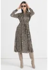 Rochie midi cu design grafic