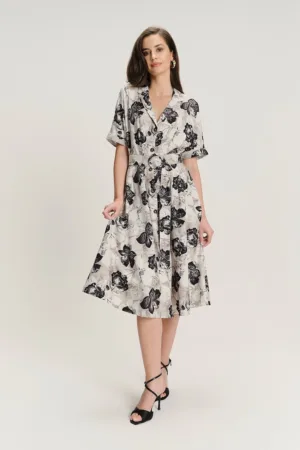 Rochie midi cu design si model