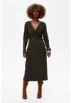 Rochie midi cu detaliu incrucisat Bomi