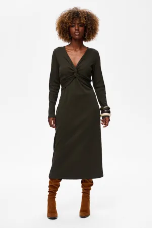 Rochie midi cu detaliu incrucisat Bomi