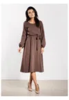Rochie midi cu elastic in talie