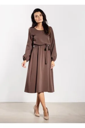 Rochie midi cu elastic in talie