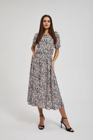 Rochie midi cu flori mici