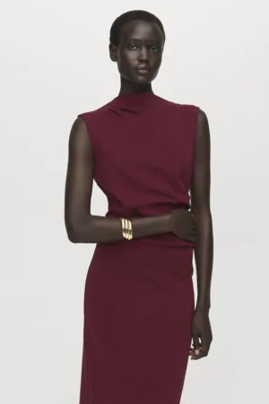 Rochie midi cu fronseu