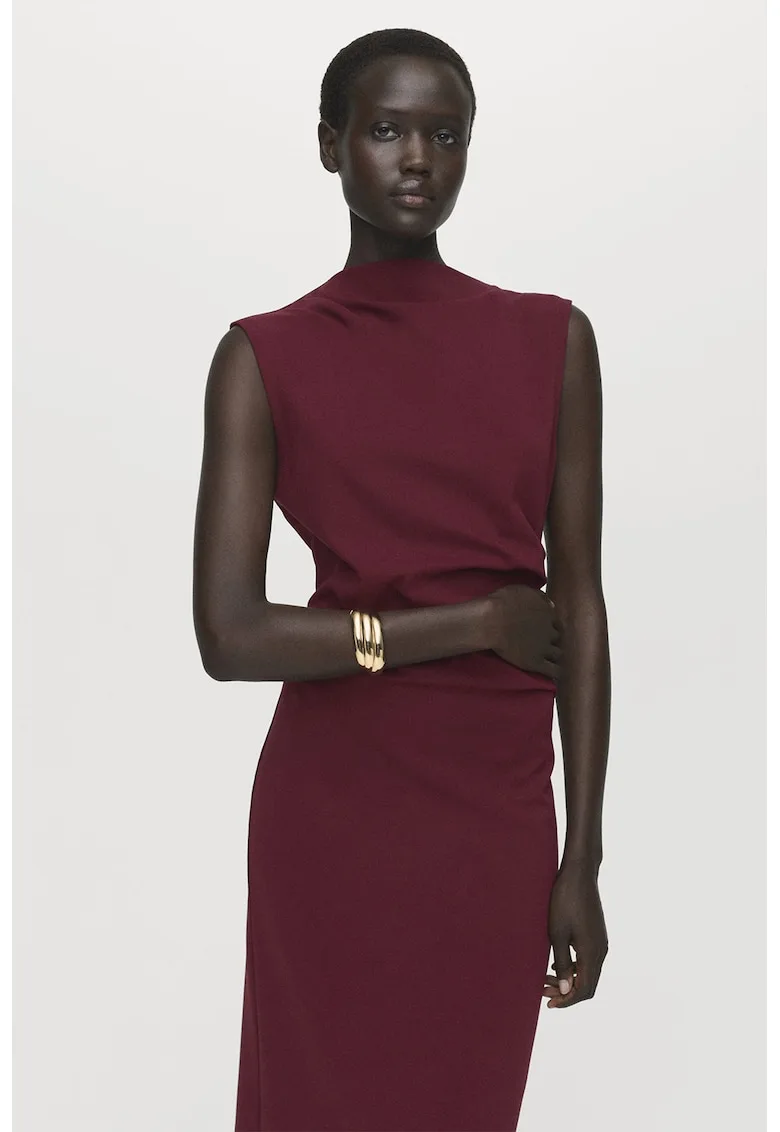 Rochie midi cu fronseu