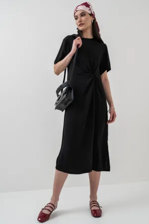 Rochie midi cu fronseuri