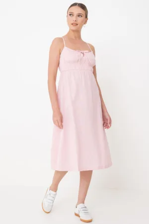 Rochie midi cu funda Rosie
