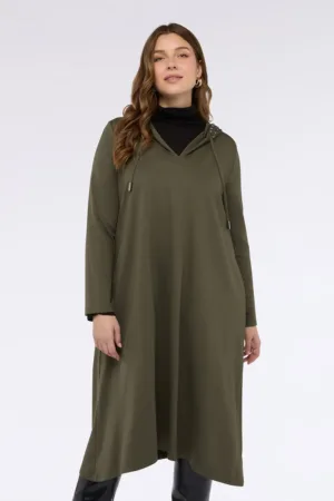 Rochie midi cu gluga