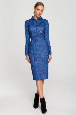 Rochie midi cu guler -