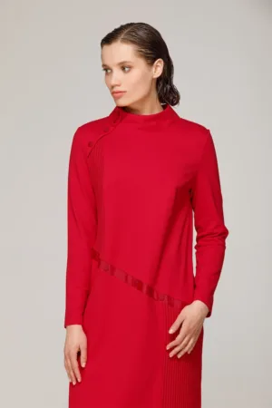 Rochie midi cu guler scurt