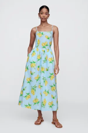 Rochie midi cu imprimeu cu fructe