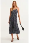 Rochie midi cu imprimeu floral