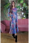 Rochie midi cu imprimeu floral Aby