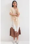 Rochie midi HiCCUP cu imprimeu gradient - funda - bej - viscoza