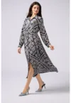 Rochie midi cu imprimeu grafic