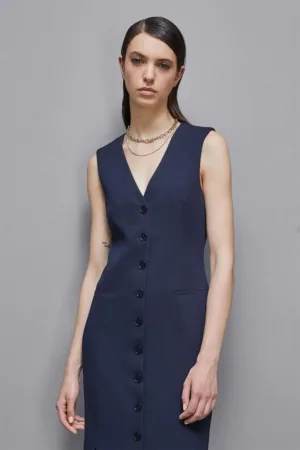 Rochie midi cu inchidere prin nasturi