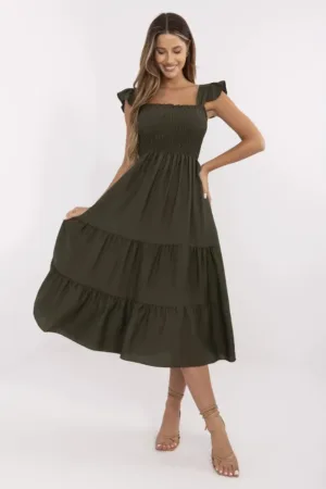 Rochie midi cu insertie elastica