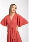 Rochie midi cu maneci fluture Jessa