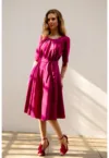 Rochie midi cu maneci scurte Penelope