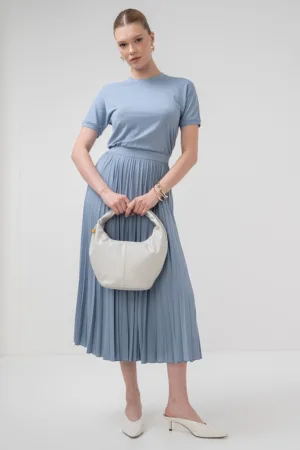 Rochie midi cu maneci scurte Semele