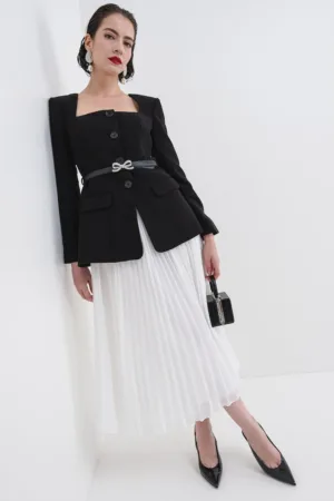 Rochie midi cu model 2in1 si curea