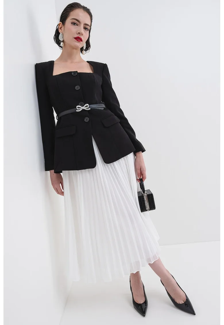 Rochie midi cu model 2in1 si curea