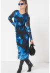 Rochie midi cu model Elsa